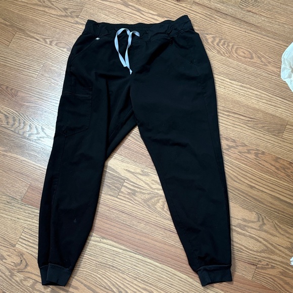 Figs Other - Figs Black Joggers with Light Gray Drawstring